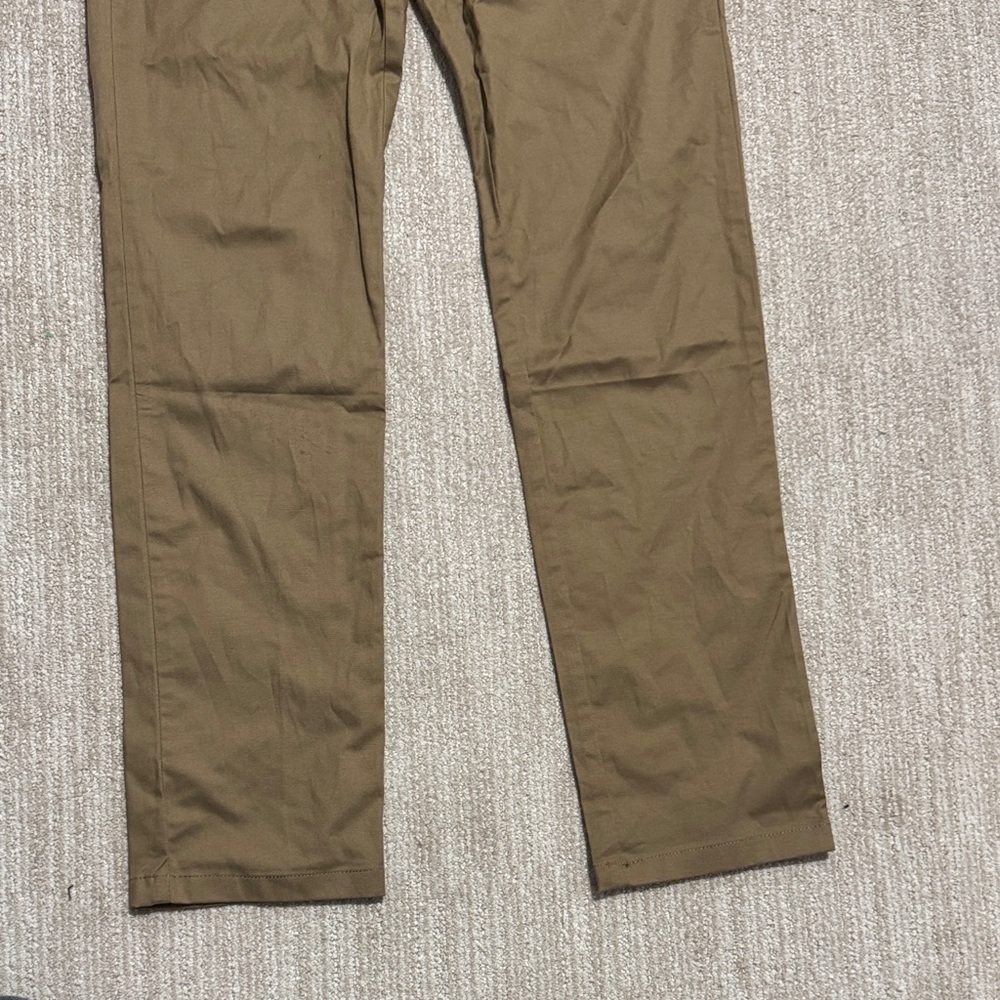 Baubax Mens 30x32 Slim Brown Bamboo Cotton Chino Pants Trousers Casual - Picture 3 of 10